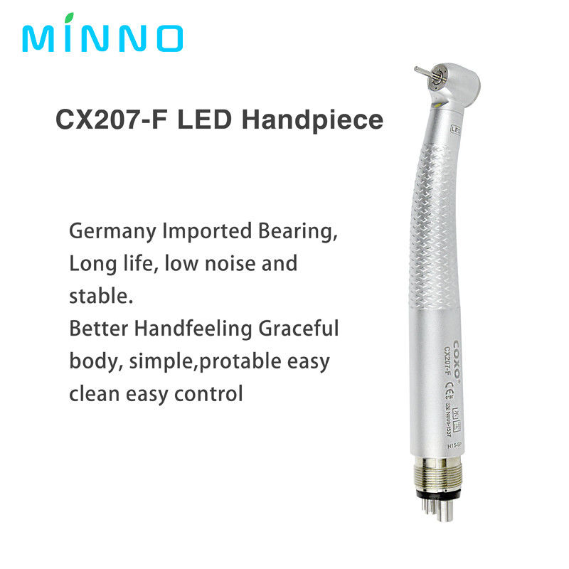 300000rpm Coxo de alta velocidad 4 agujeros LED de la mano dental con spray 3 Way