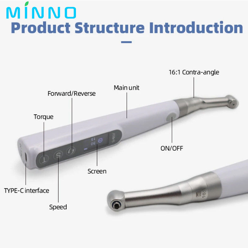 Conductor de llave de torsión para implantes dentales eléctricos portátiles 16/1 Contra Angle Kit de reparación universal de implantes