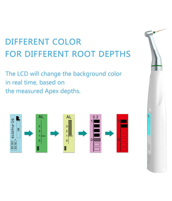 Dental canal radicular inalámbrico Endodoncia C-Smart Mini AP Endo Motor con Apex Locator 2 en 1 Motor de micro cirugía de baja velocidad