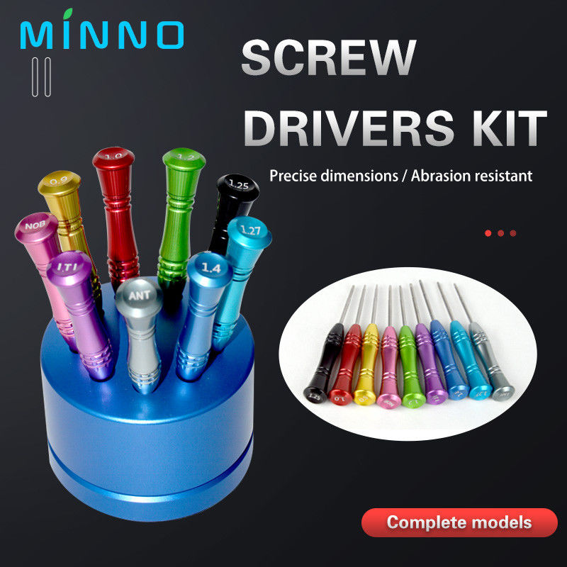 1PC conductor de tornillo para implantes dentales Micro destornillador de acero inoxidable con mango para implantes Herramienta de perforación