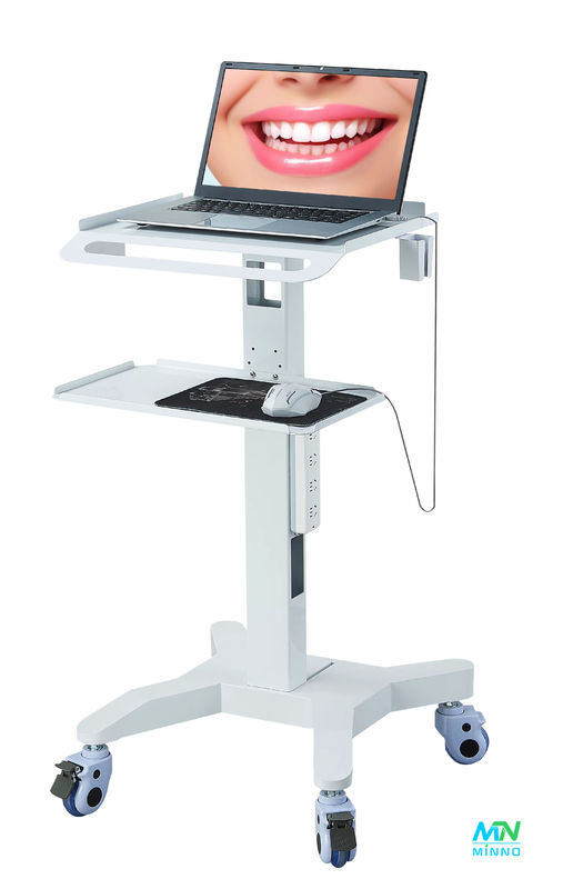 Carruaje médico Equipo de laboratorio dental rueda silenciosa portador de escáner 3D oral host carro móvil con toma de freno Dentis