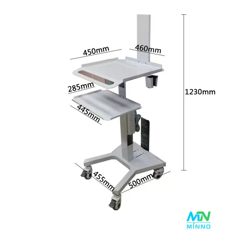 Carruaje médico Equipo de laboratorio dental rueda silenciosa portador de escáner 3D oral host carro móvil con toma de freno Dentis