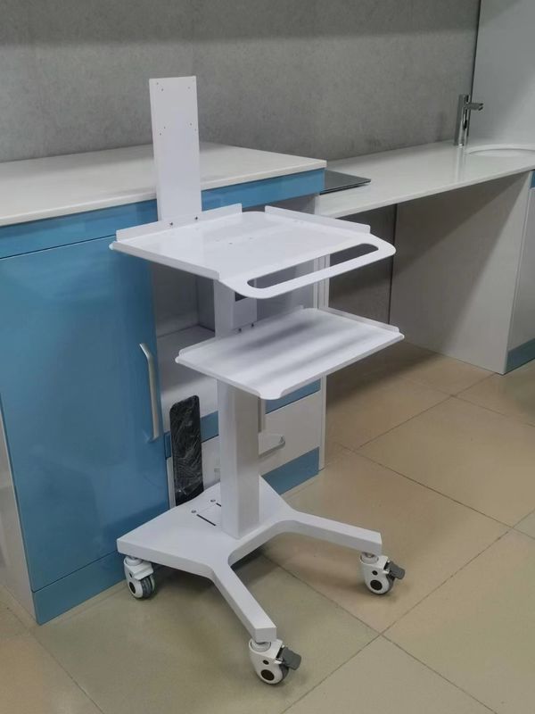 Carruaje médico Equipo de laboratorio dental rueda silenciosa portador de escáner 3D oral host carro móvil con toma de freno Dentis