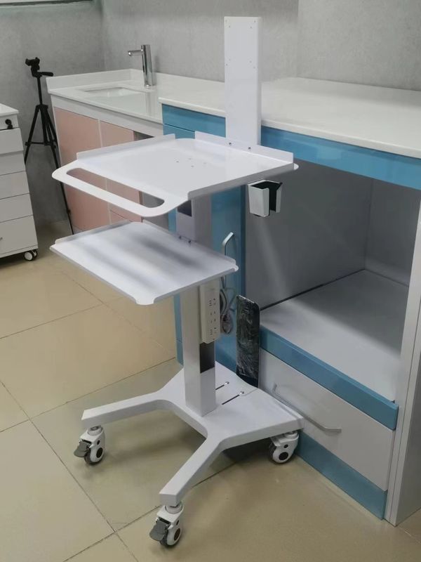 Carruaje médico Equipo de laboratorio dental rueda silenciosa portador de escáner 3D oral host carro móvil con toma de freno Dentis