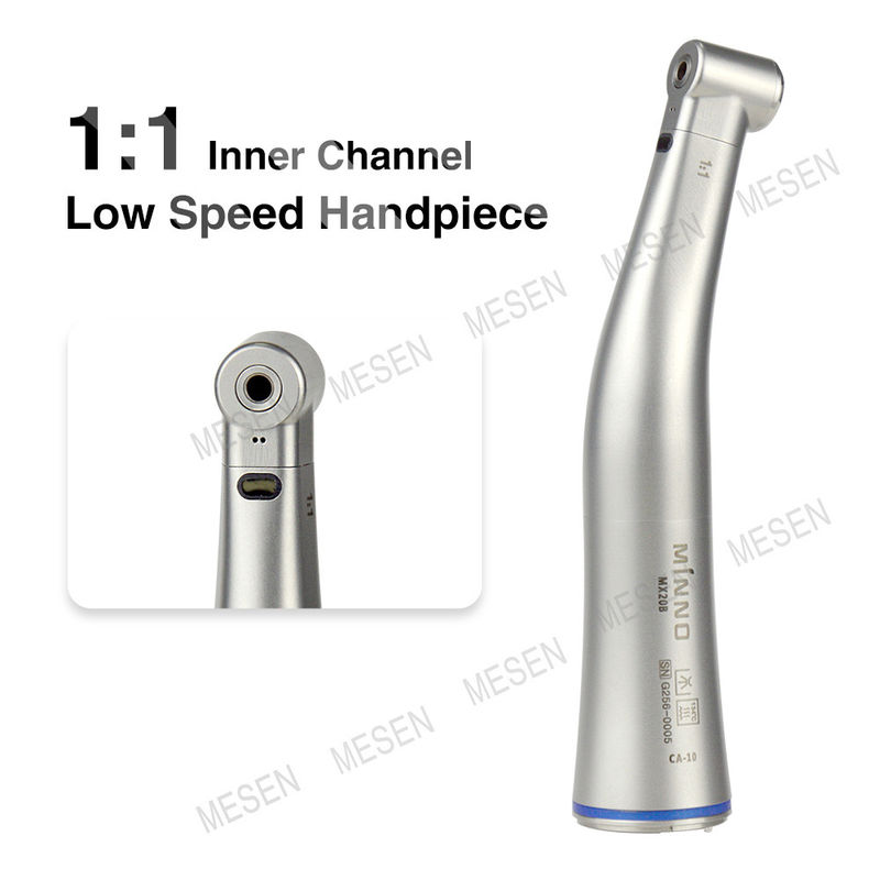 1/ 1 Canal interno de la pieza de mano de baja velocidad 4 agujeros de la pieza de mano dental LED de baja velocidad