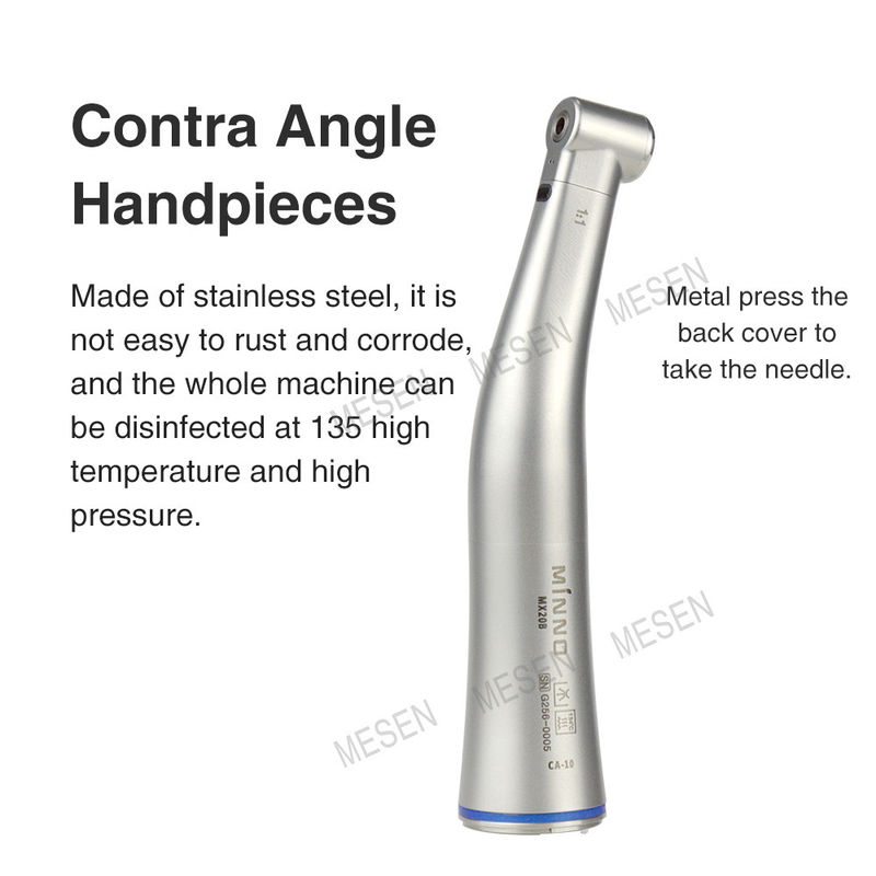 1/ 1 Canal interno de la pieza de mano de baja velocidad 4 agujeros de la pieza de mano dental LED de baja velocidad