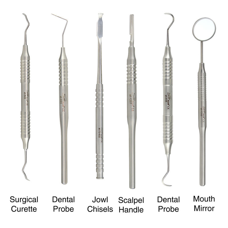 Conjunto de 26 piezas de instrumentos de implante dental importados Conjunto de operación de implantes de acero inoxidable 304 importado